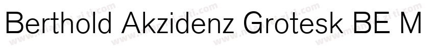 Berthold Akzidenz Grotesk BE MdCn字体转换